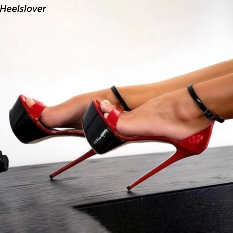 

Ahhlsion Handmade Women Sandals Buckle Strap Sexy Stiletto Heels Open Toe Gorgeous Multi Color Party Shoes Ladies US Size 5-20