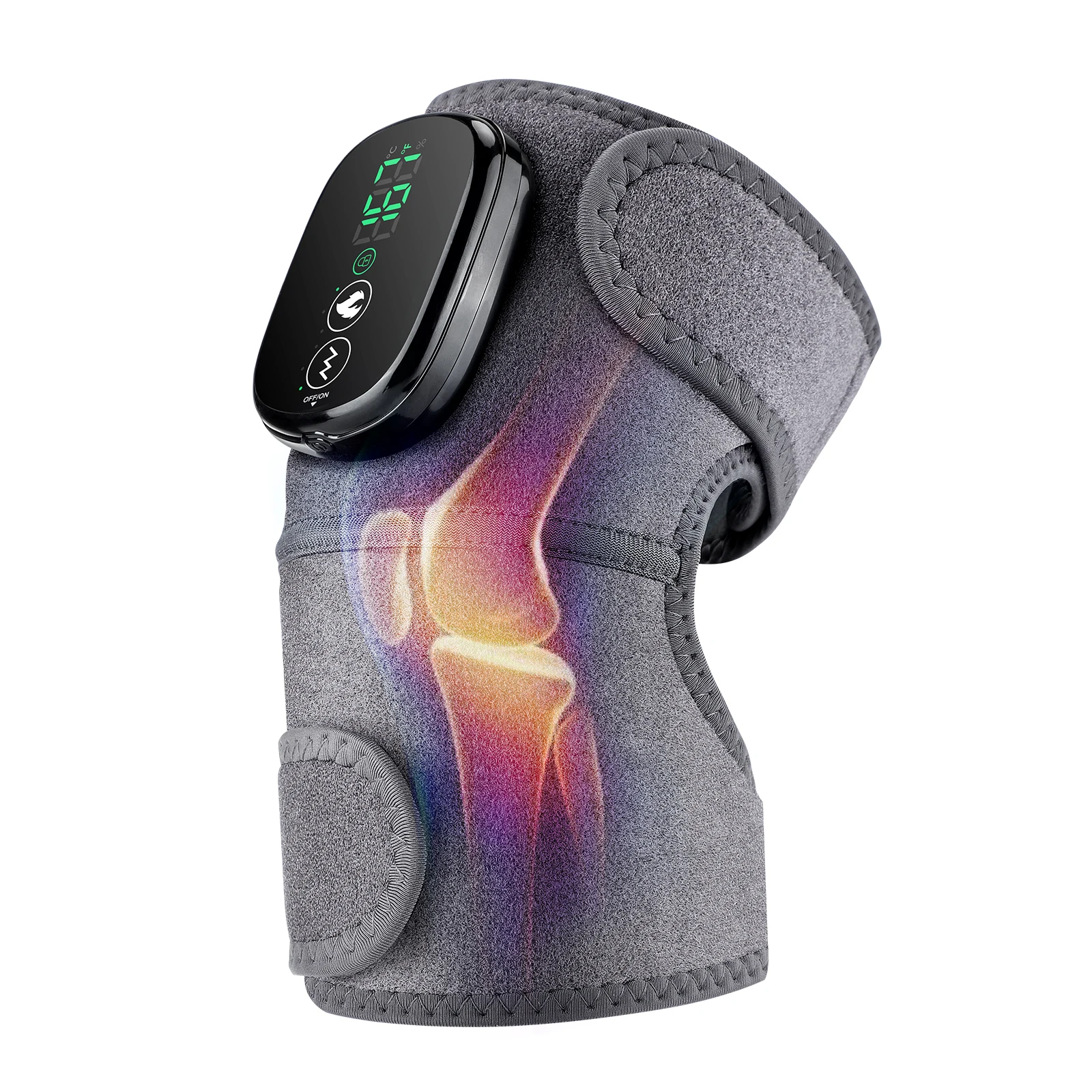 

Electric Knee Massager With Heat And Vibration Cordless, 3 in 1 Massager for Shoulder Elbow Hot Compress Thermal Joint Brace