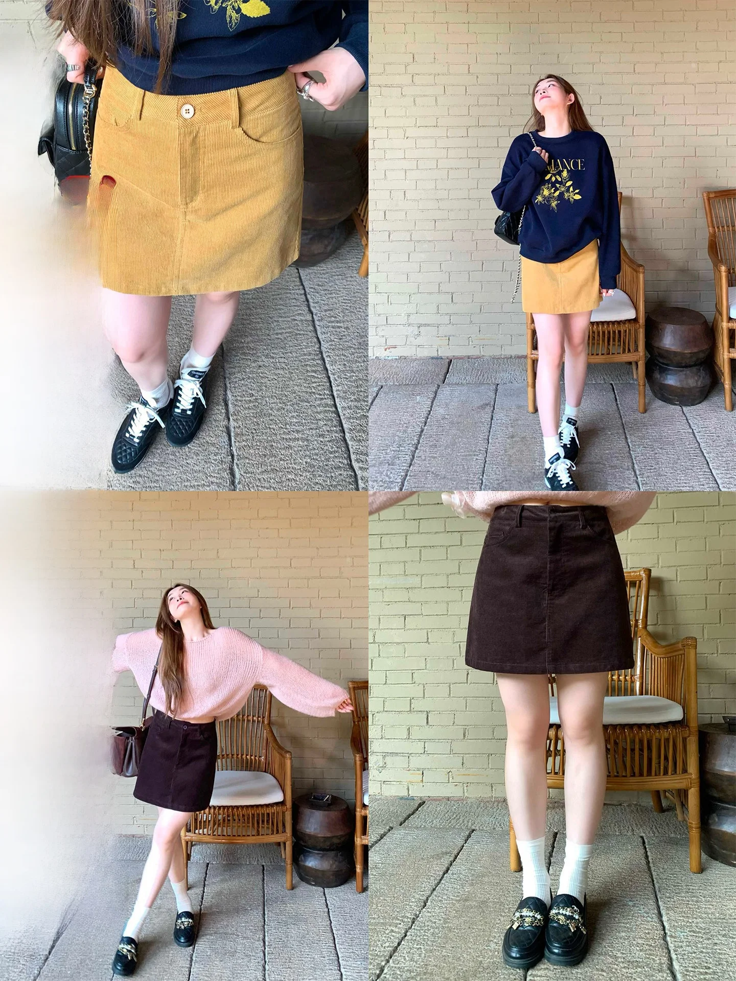 

Вельветовая юбка с высокой талией, женская модная универсальная короткая юбка, стройнящая юбка А-силуэта, повседневная юбка для девушек