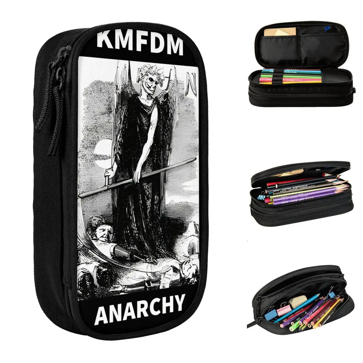 

KMFDM Rock Band Accessories Pen Box Large-capacity Office Supplies Pencil Bag Perfect Gifts