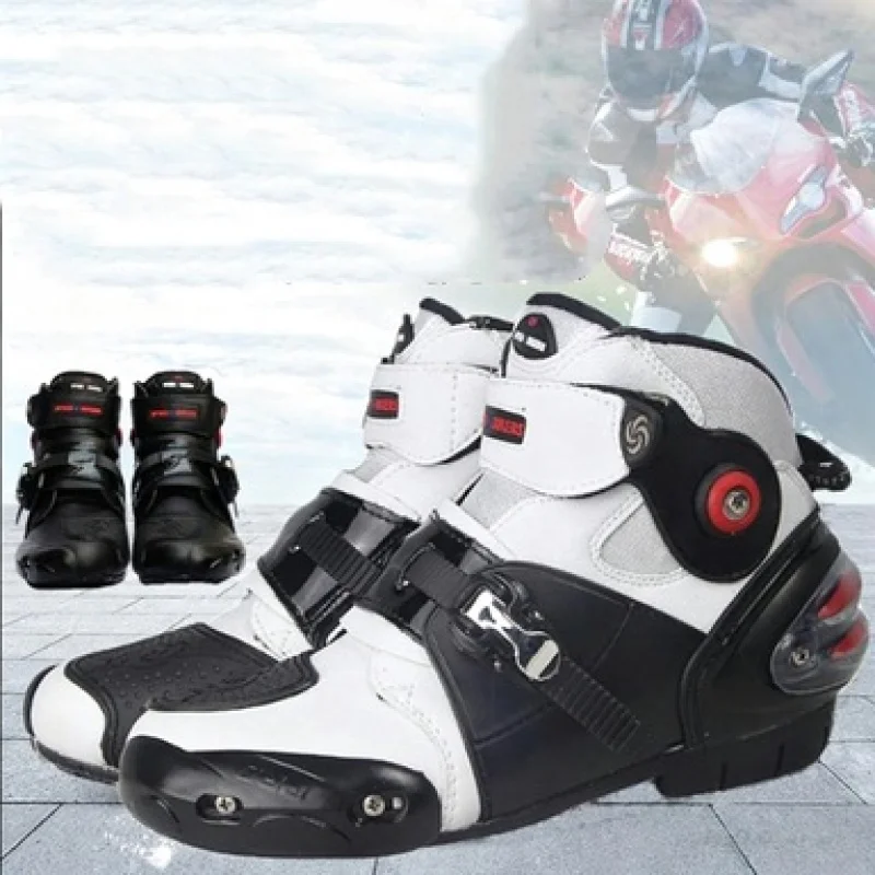 Мотоциклетная обувь RidingTribe, противоскользящие мотоциклетные средние ботинки, гоночные ботинки, летние дышащие ботинки