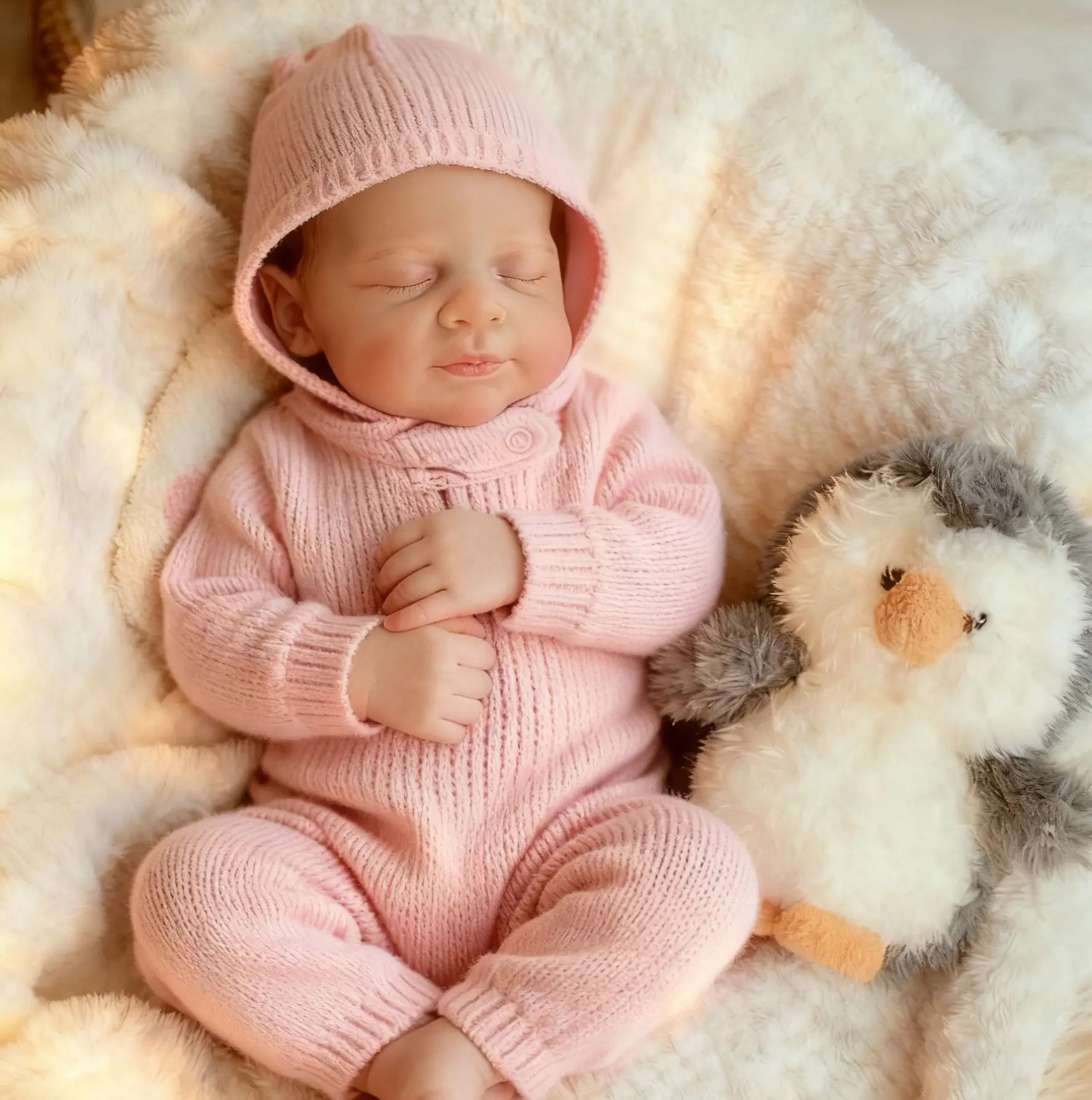 Fashion Suit Toddler Realistic Newborn Doll 20-Inch Lifelike Cute Soft Princess Reborn Doll Full Body