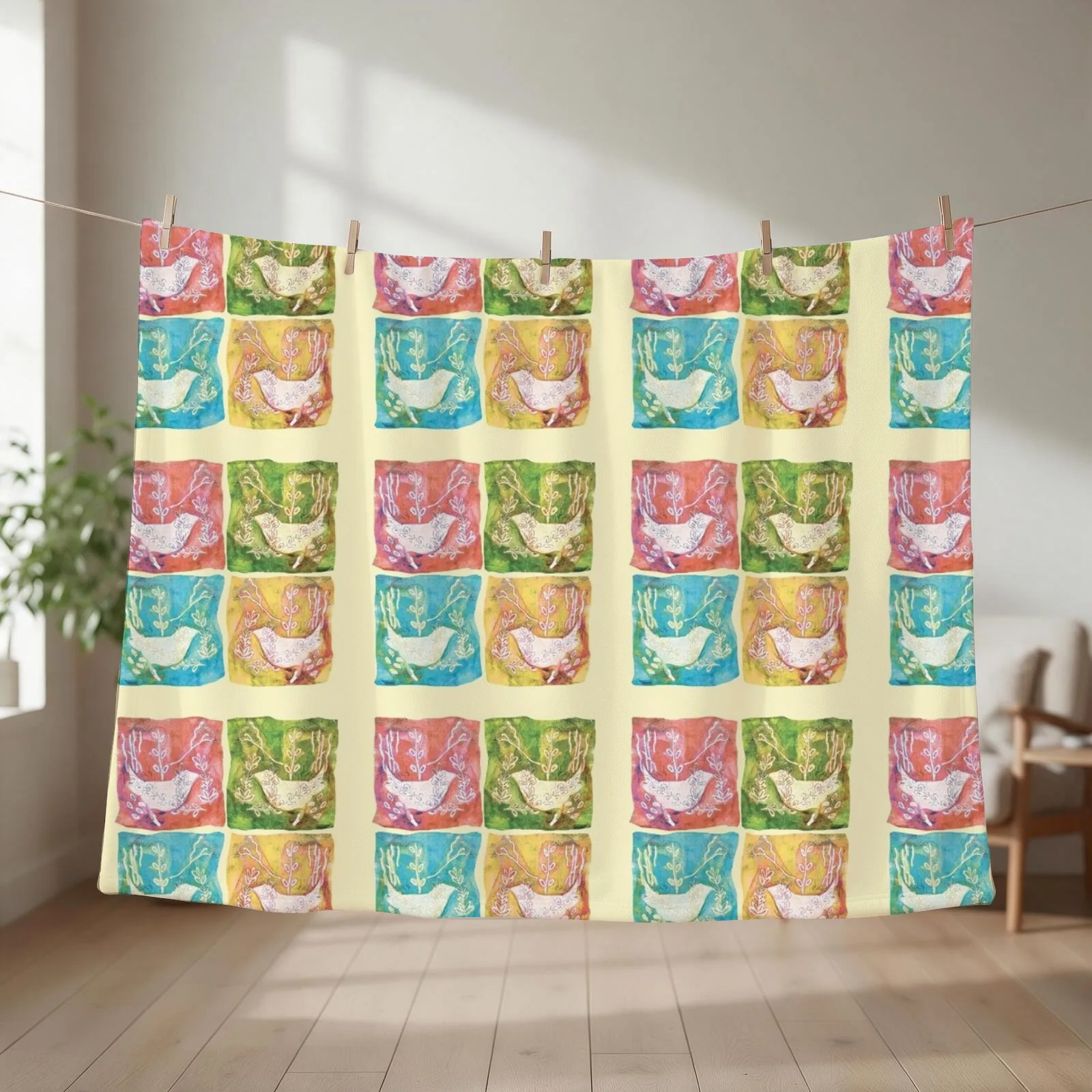 Jenny Wren Throw Blanket Custom Luxury Designer Bed Decorative Throw Blankets