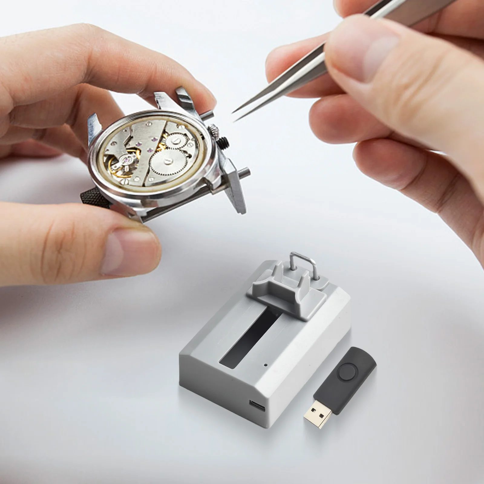 Mechanical Watch Calibrator Timing Recorder With Sound Guide Rail Data Transfer Terminal For For Frequency Oscillation Testing T