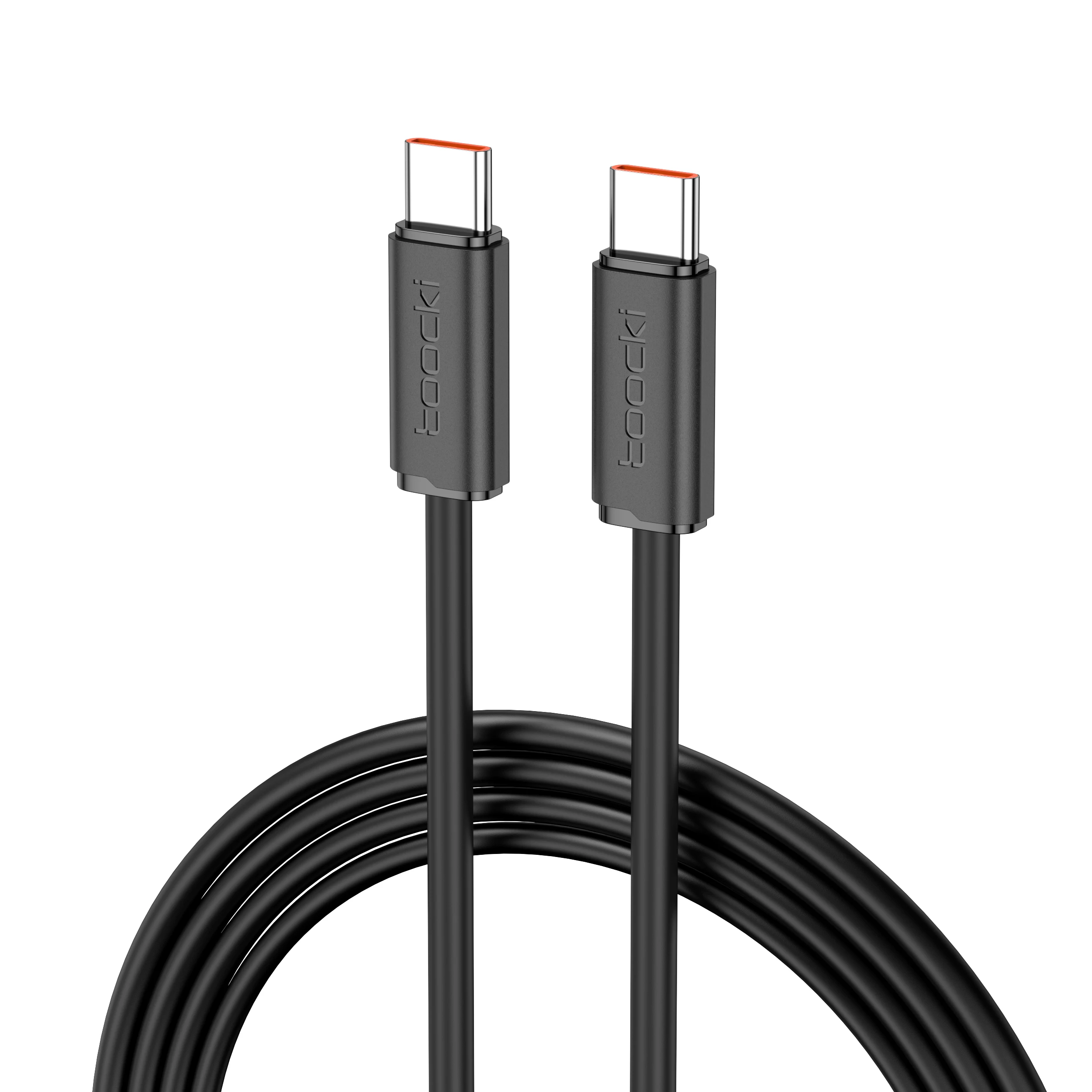Toocki 1M 100W USB-C-Kabel 5A Typ-C zu Typ-C Schnellladekabel Datenkabel für iPhone 18 17 16 Samsung S25 S24 Xiaomi Redmi OPP