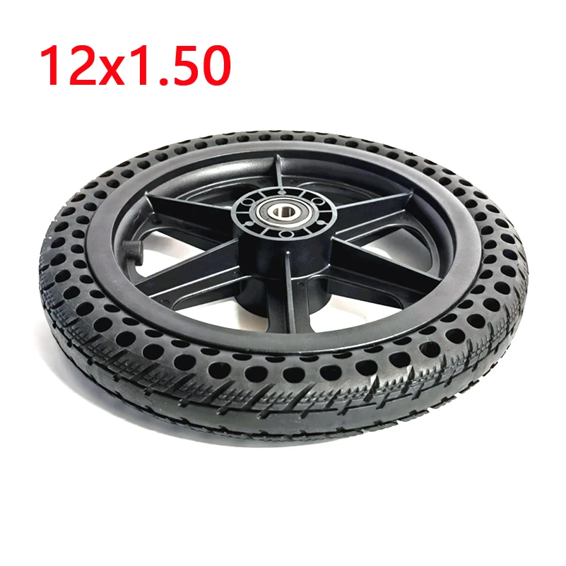 12 Inch 12 * 1.5 Elderly Scooter Electric Wheelchair Tire Front Wheel 12x1.50 Honeycomb Solid Tire Assembly