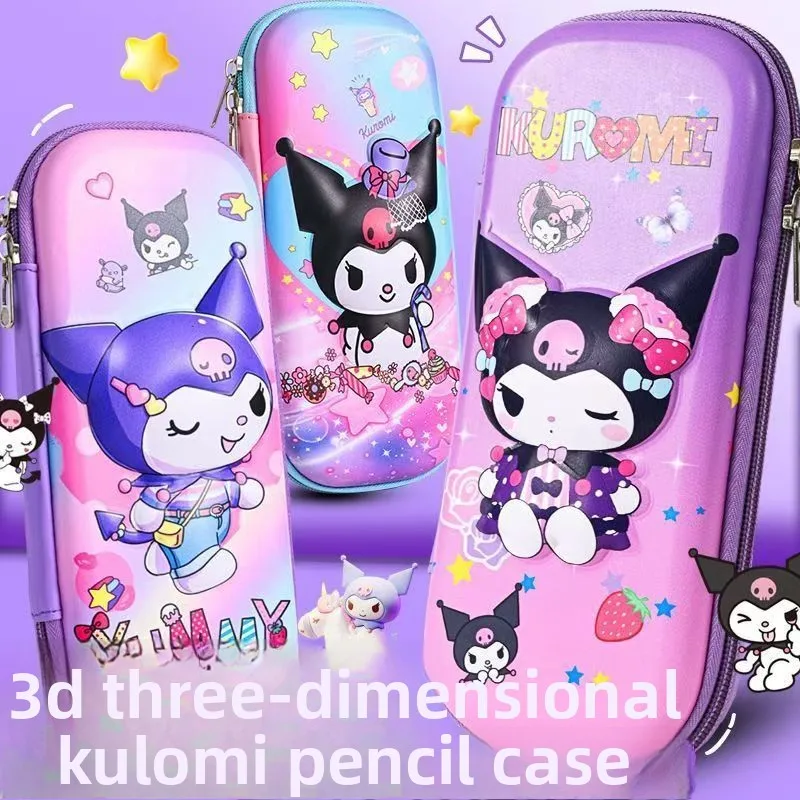 

Cartoon cartoon characters Sanlio Kulomi Multi-layer dirt-resistant pencil case elementary school student large capacity cute