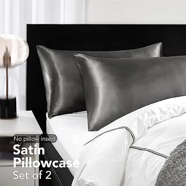 2pcs Satin Silk Pillowcase for Hair and Skin, Coral Pillow Cases Standard Size Set of Super Soft Pillow Case 3 2pcs Satin Silk Pillowcase for Hair and Skin, Coral Pillow Cases Standard Size Set of Super Soft Pillow Case 3