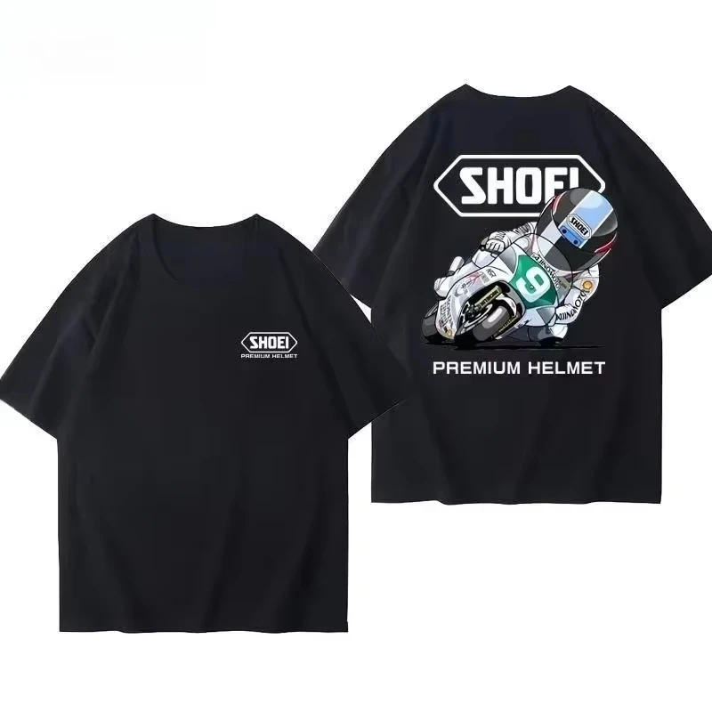 Premium Helmet Moto Racing 93 T-shirt Cotton Graphic Tee Men Women Summer Streetwear