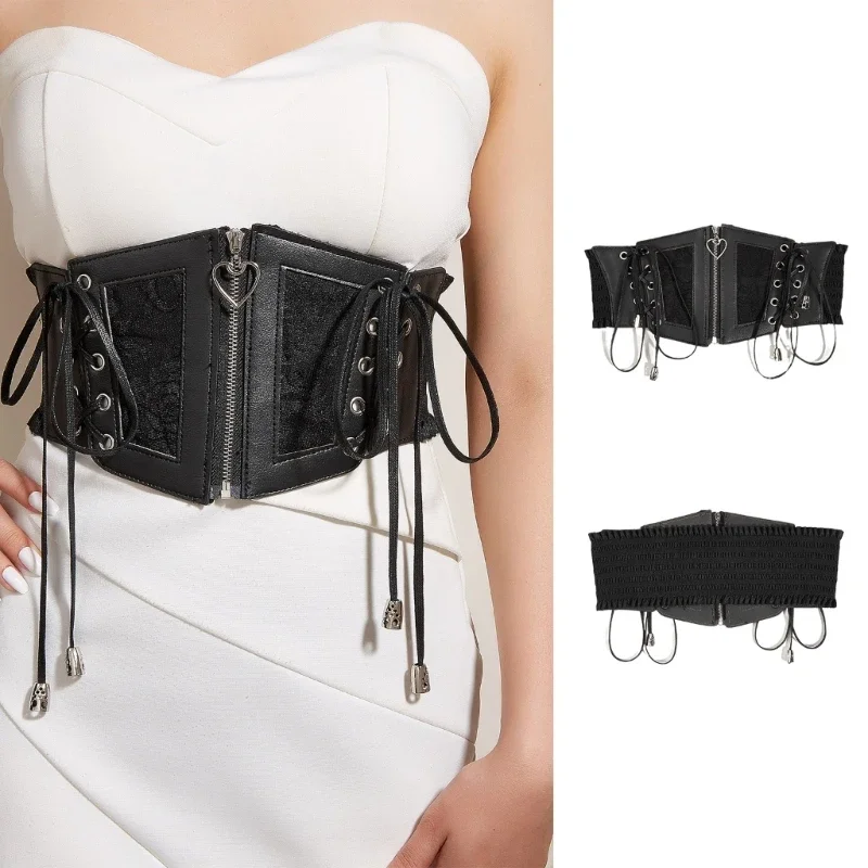 

Women Corset Sexy Girdle Under Bust Waist Bandage Bustier Body Slimming Lace Belts Dress Girdle Elastic Waistband R7RF