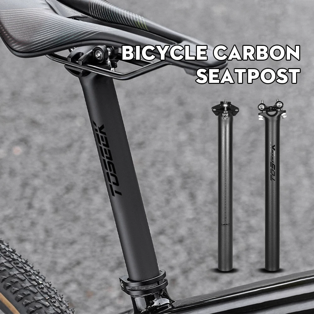

TOSEEK ZF-One Carbon Seatpost 27.2/30.8/31.6mm Matte Black MTB/Road Bike Seat Post Length 280mm Seat Tube Bicycle Parts