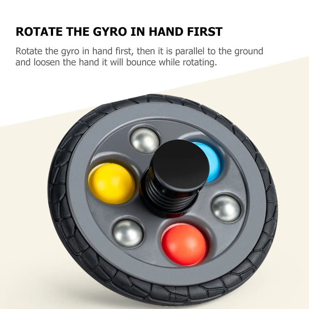 

Fun Rotating Tyre Gyro for Children Balance Skill Development Bouncing Spin Top Cognitive Learning Play Device Amusing Pressure