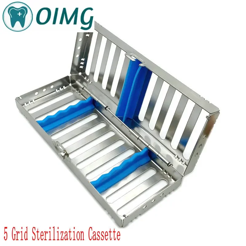 Estante de esterilización Dental, caja de esterilización quirúrgica Autoclavable, bandeja de desinfección de Cassette Dental, herramientas de dentista, 1 ud.