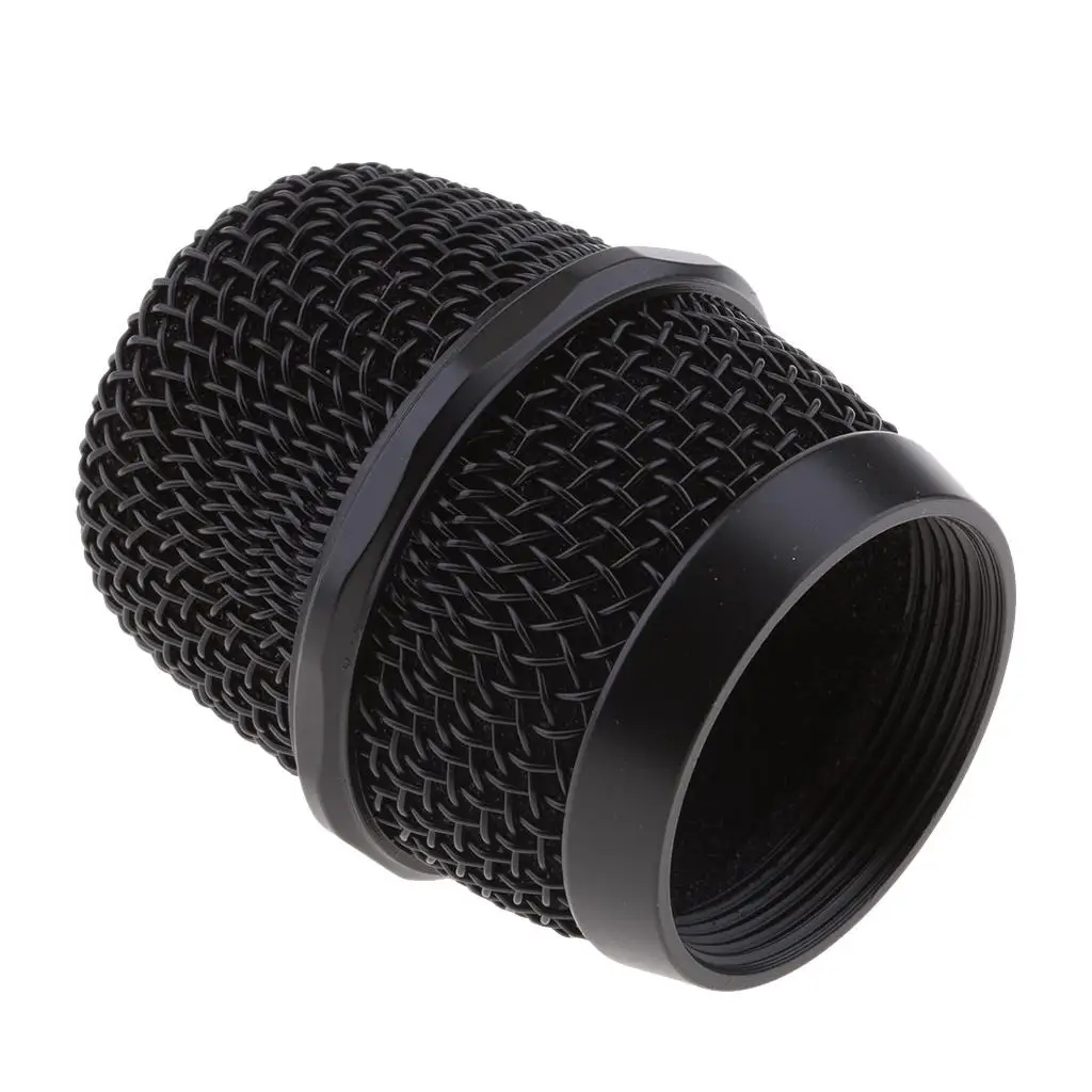 Steel Mesh Microphone Grill Head with Sponge Inside Replacement Ball Cap for Stage Karaoke Mic