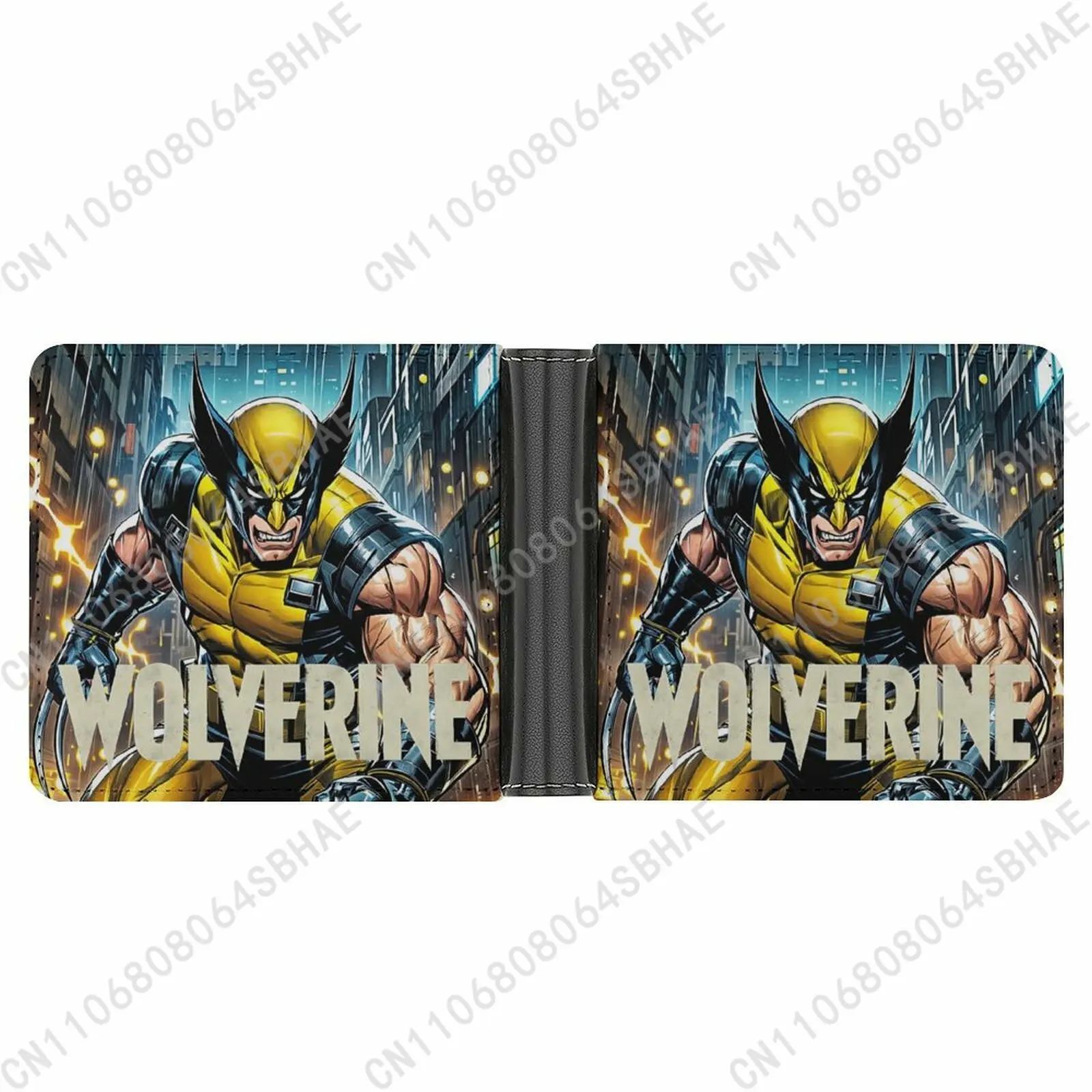 

Marvel Wolverine Trendy Leather Wallet Teenage Male Woman Personalized Slim Credit Card Holder Small Purse Daily Use Cosplay