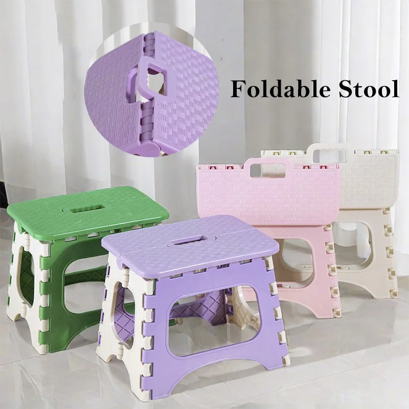 Outdoor Foldable Stool Portable Plastic Mini Stool Suitable for Camping and Fishing