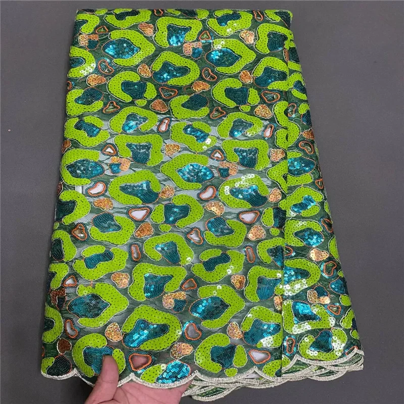 

5 ярдов, хит продаж, французское кружево с блестками, африканский тюль, шнур, гипюровая кружевная сетка, вышитая ткань для свадебной вечеринки PSJF42904