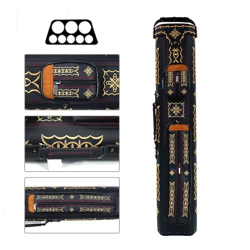 High Quality Slap-up Design 3B5S 8 Holes Billiard Pool Snooker Cue Stick Carry Case Cue Bag