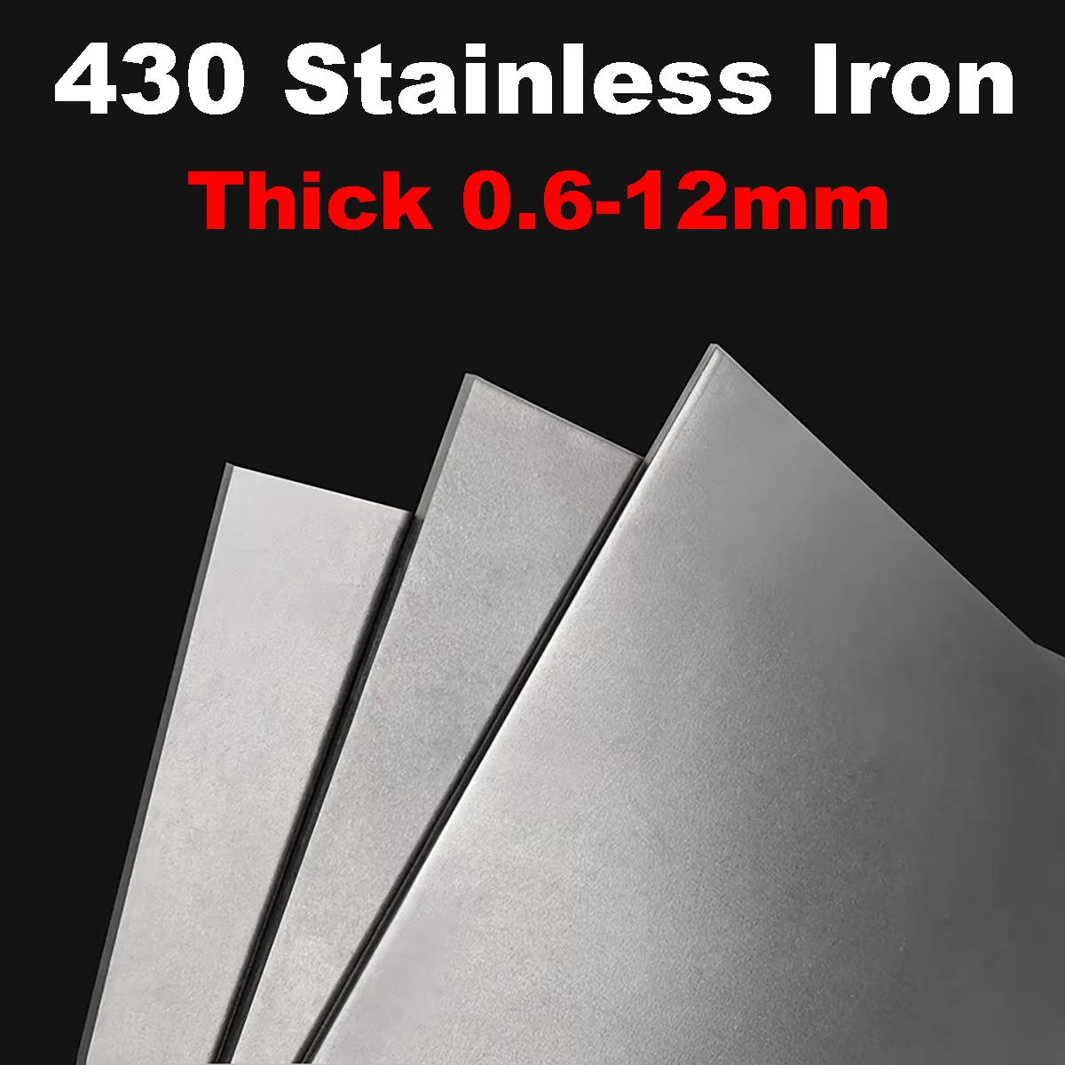 Feuille de fer inoxydable 430 10CR17, conductivité magnétique, épaisseur de plaque de fer inoxydable 0.5mm/1mm/1.5mm/2mm/2.5mm/3mm