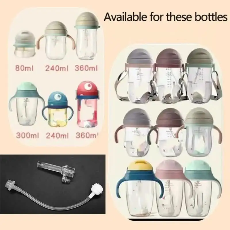 Must Have Baby Feeding Accessories Children Water Cup Straw Set Versatile & Durable Silicone Drink Bottle Accessories