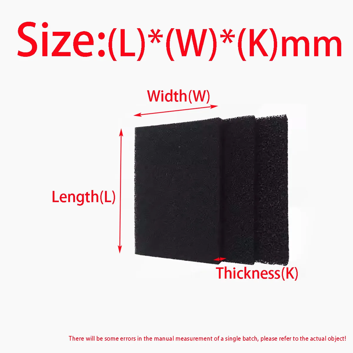 200x200mm Dustproof Flame Retardant Filter Sponge Polyurethane Filter Cotton Thickness3mm-40mm Air
