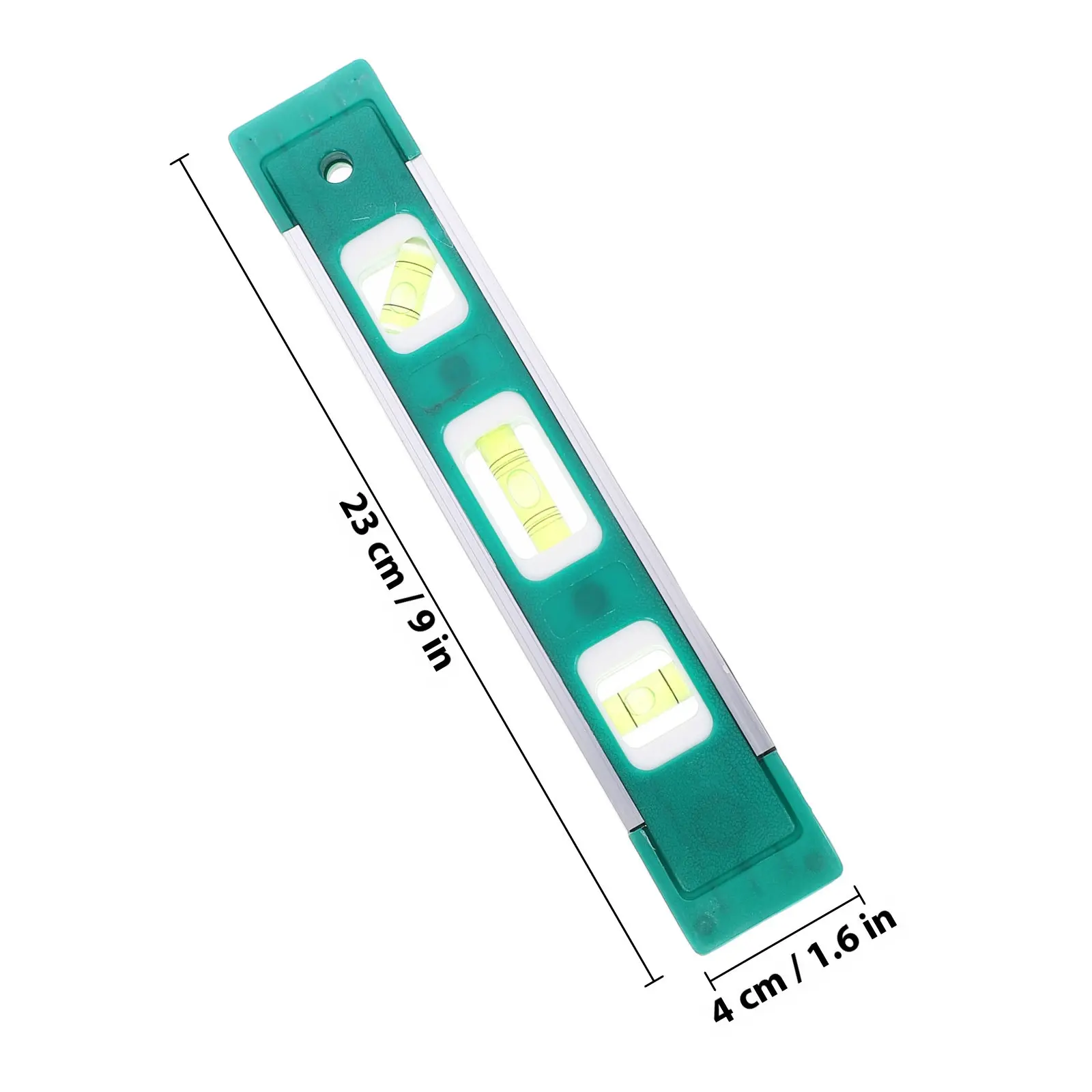 Aluminum Alloy Mini Spirit Level with Overhead Viewing Slot for Precise Leveling Lightweight Portable Magnetic Bubble Level