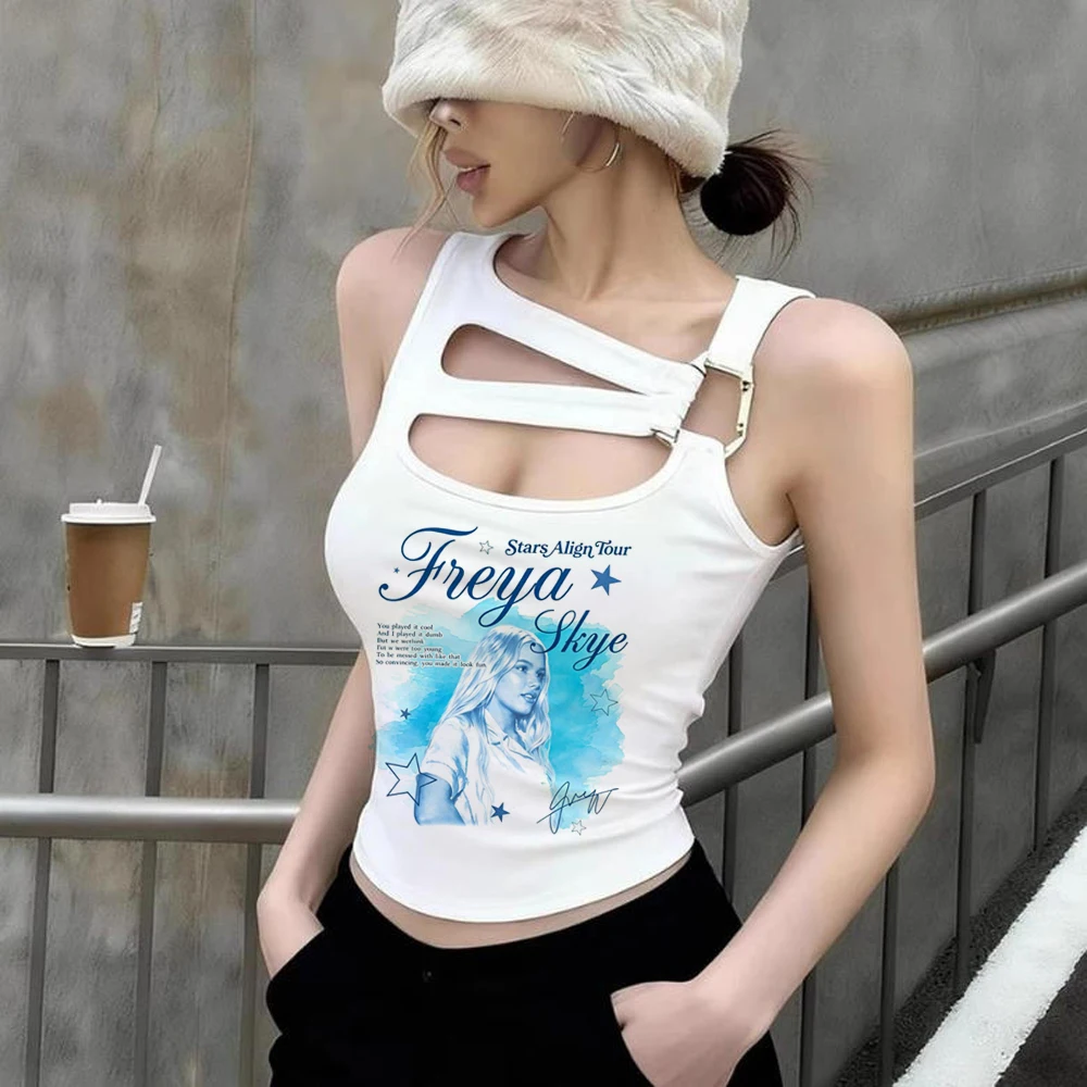 Freya Skye crop top girl gothic korean fashion grunge meme cute t shirt cutecore manga baddie goth