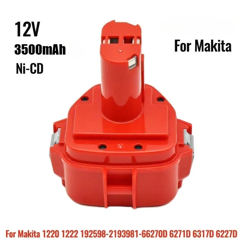 Vhodné pro Makita 4331DWD/6227DWE a další elektrické vrtačky: dobíjecí nikl-kadmiová baterie PA12 12V: 3,5Ah - náhled 4