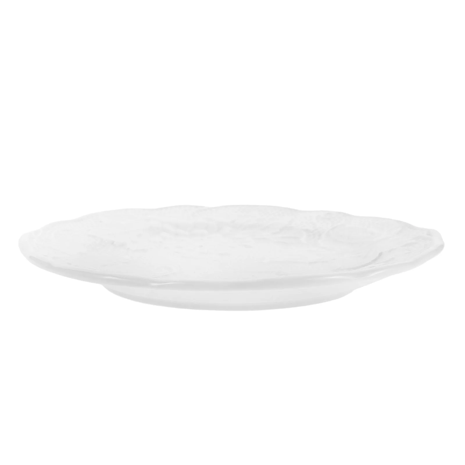 

7.86 Inch Embossed Lace Edge Ceramic Plate Vintage White Dessert Serving Dish for Formal Dining Wedding Reception Elegant Table