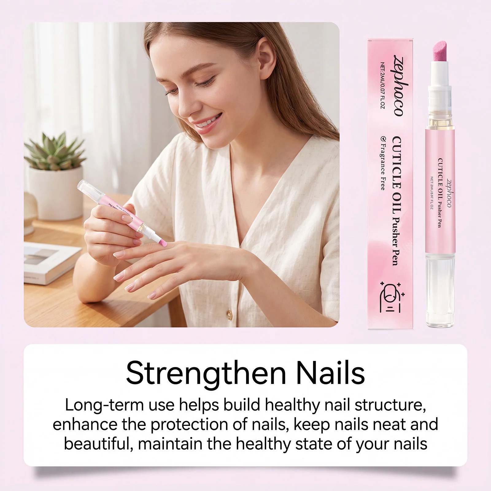 Cuticle Oil Pusher Pen Fragrance Free Sponge Tip Softens Dry Cuticles Hangnail Repair Nail Nourishing Nail Care view 5