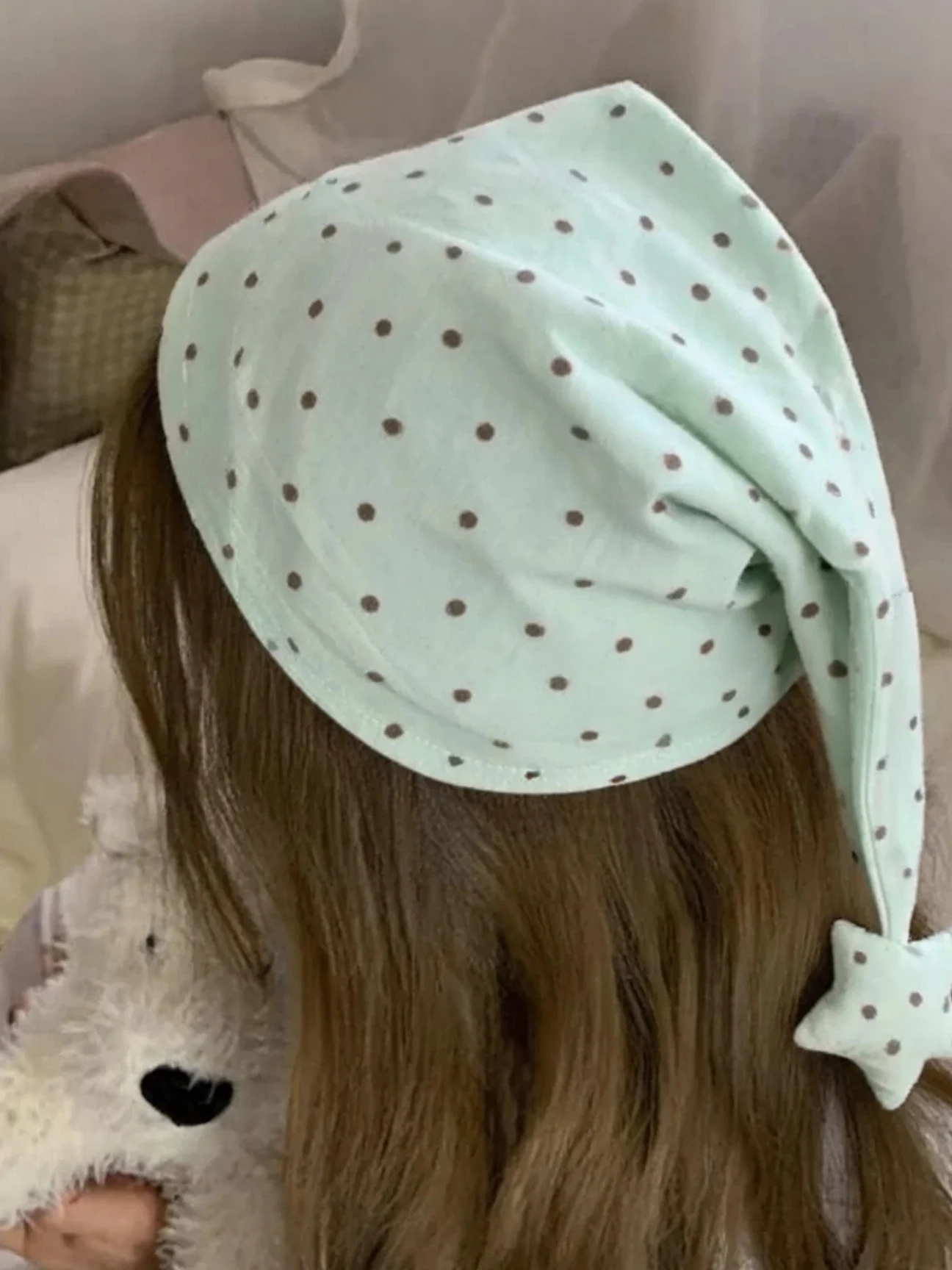 gorro-de-dormir-con-estampado-de-lunares-y-estrellas-estilo-gorra-para-mujer-para-dormir-por-la-noche-anti-calefaccion-a