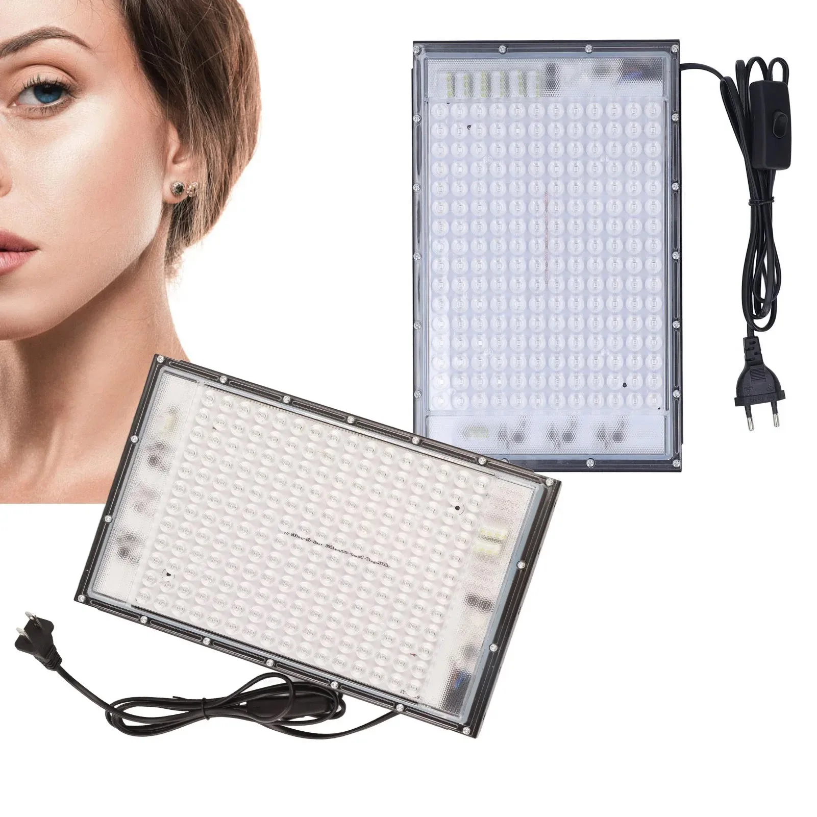 Sunbed with 196 LED lights 460nm AC 85-265V 45W full blue light LED portable tan equipment for face and body