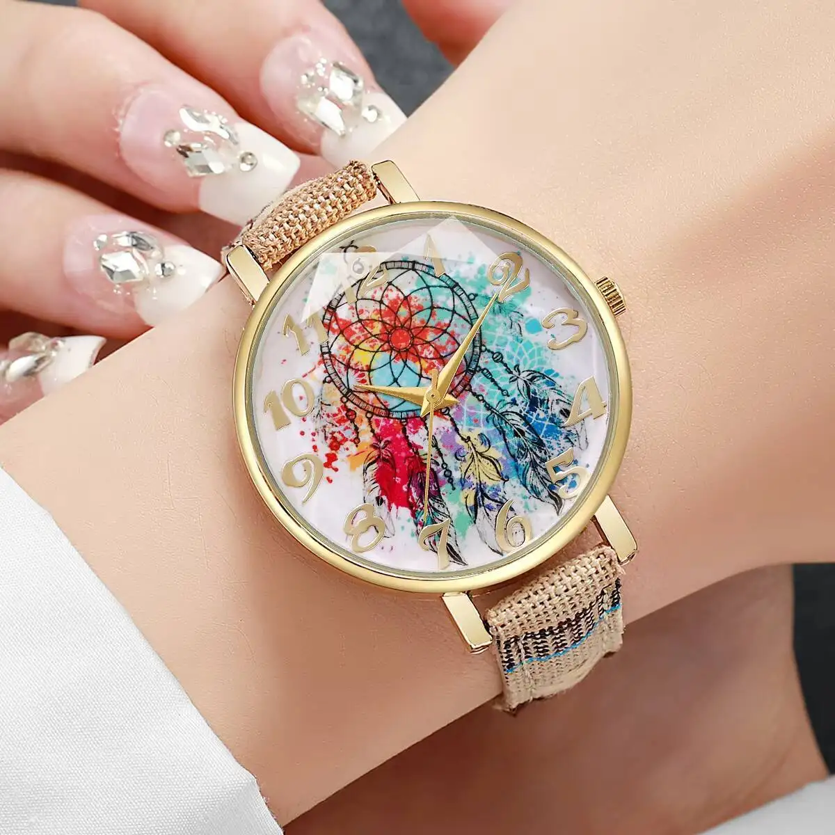 أزياء زاك الهاتفي النساء الساعات عارضة حزام من الجلد السيدات ساعة اليد Reloj Mujer الفتيات ساعة هدية (بدون صندوق)