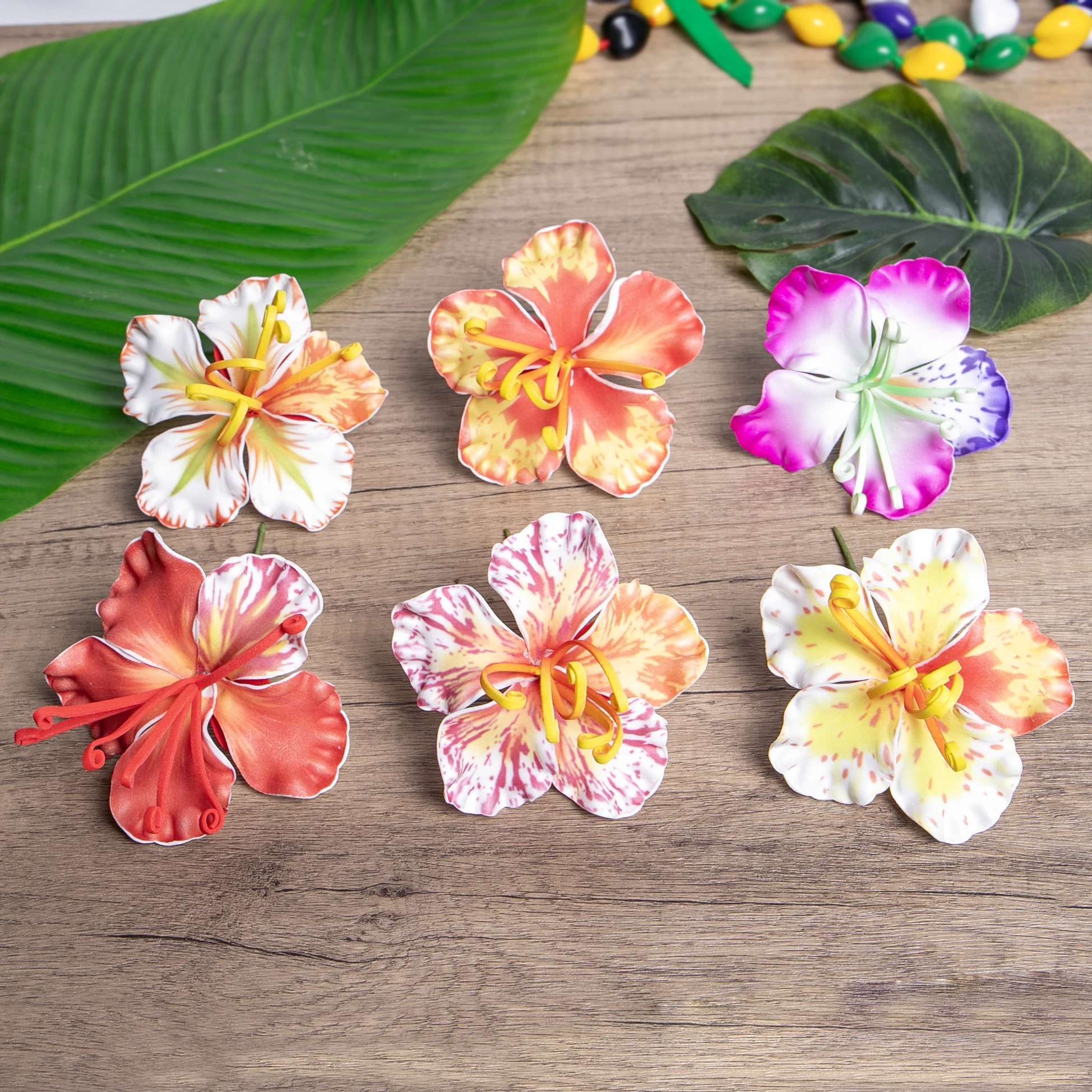 

Newest Island Style Hair Accessories Hair Pick Hibiscus Flower for Hula Dance Girl Women Decoration for Tahitian Dance Costum