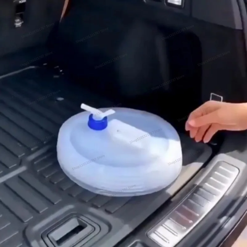For Outdoor Folding Water Storage Bucket Large Capacity Self-driving Picnic Car Portable Water Storage Tank Tank with Faucet
