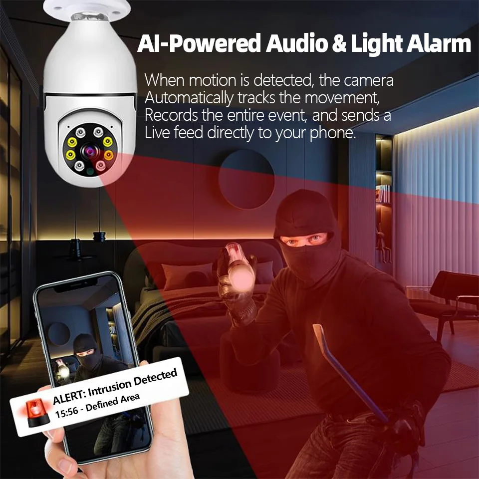 واي فاي HD كاميرا مراقبة واي فاي كاميرات عدسة خارجية تتبع السيارات الصوت والفيديو كاميرا مراقبة أمنية لاسلكية PTZ #4