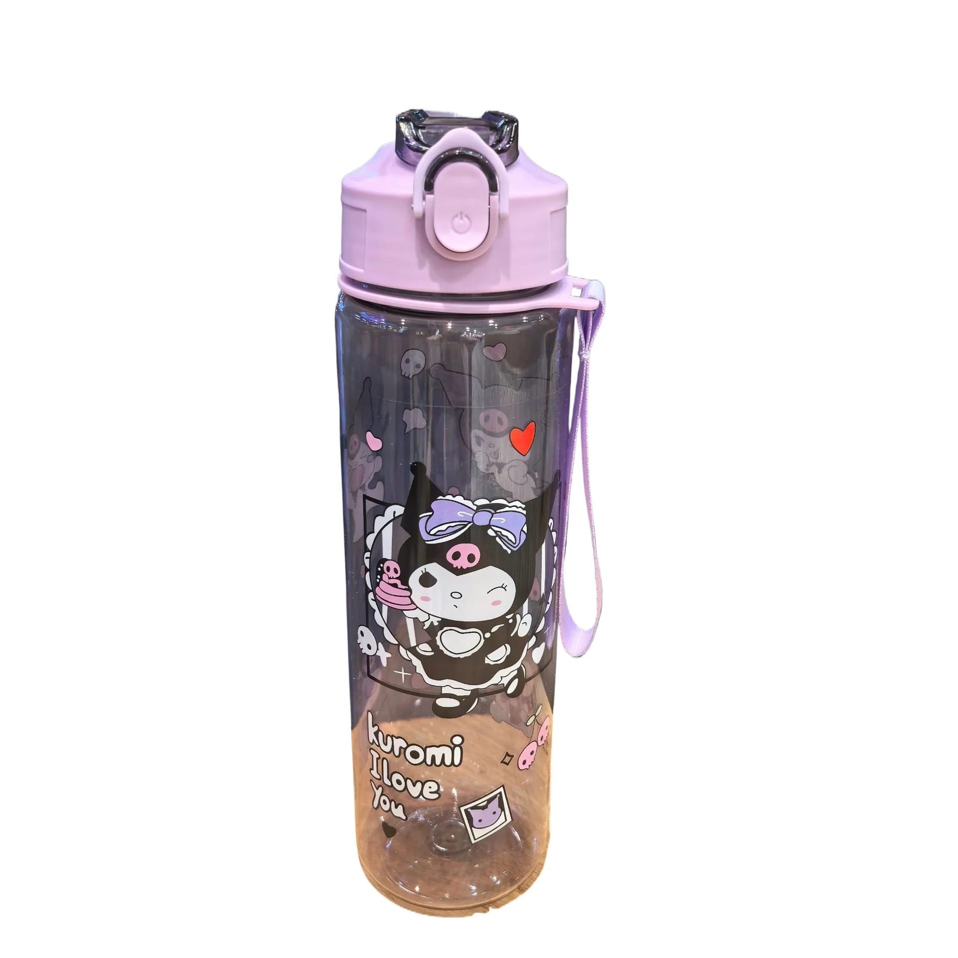 

Детская бутылка для воды Sanrio Kuromi My Melody, 800 мл, легкая бутылка для воды с героями мультфильмов аниме, легкая спортивная бутылка для воды на открытом воздухе