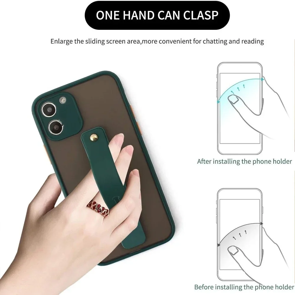 Multi-functional Finger Grip Phone Stand Wrist Band Phone Holder Push Back Sticked Socket Bracket For iPhone 16 Samsung Xiaomi - Image 3