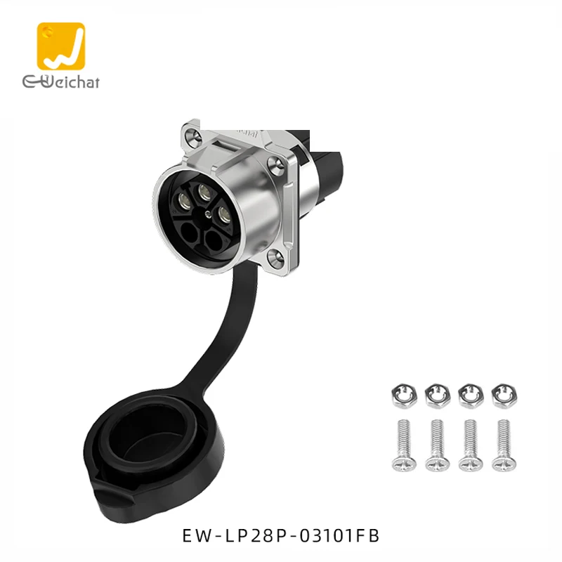 M28 IP68 Waterproof LP28 3 5 Pin 16A 32A Aviation Wire Connector Plug and Socket Flange Electric Connectors