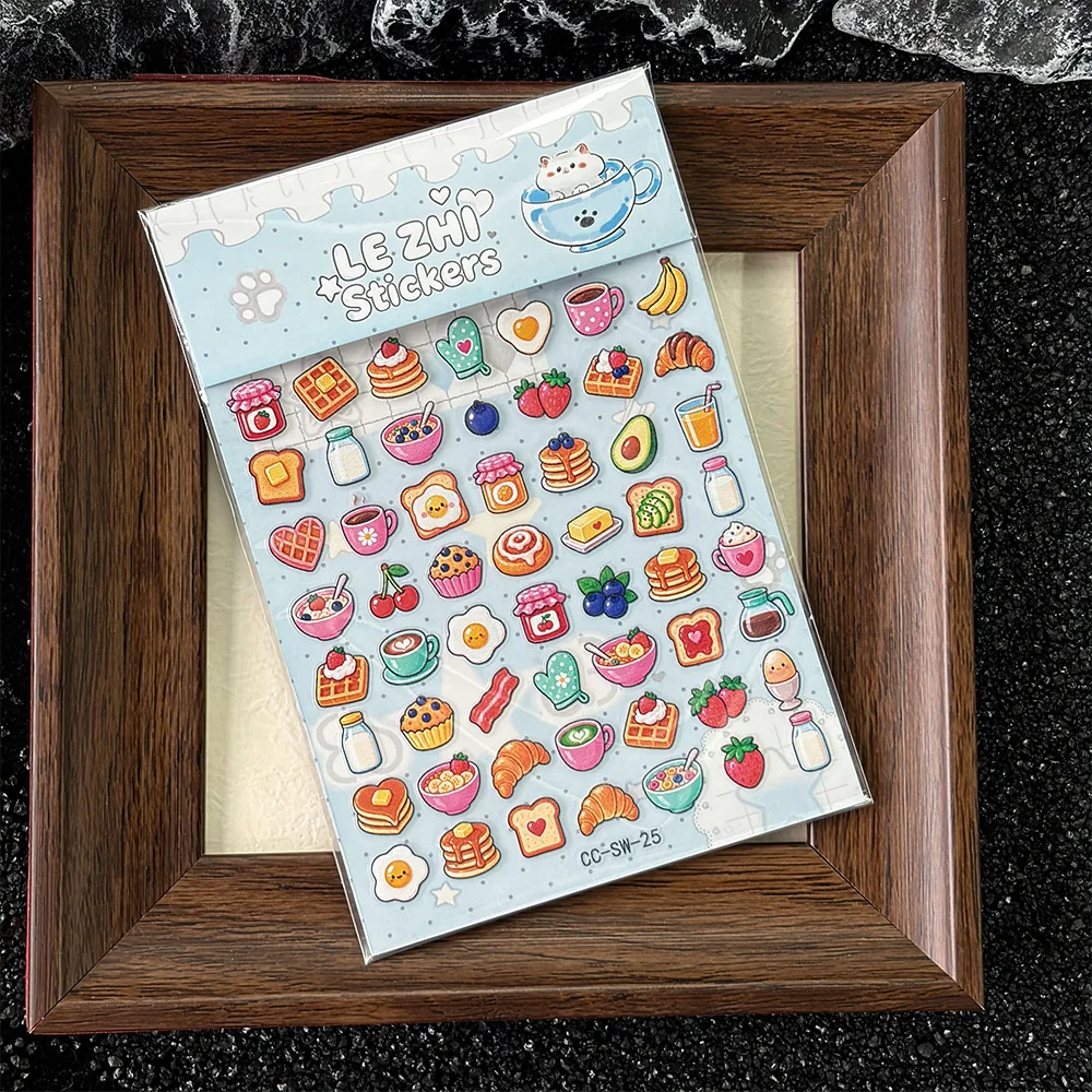 Sweet Candy Fruit Sticker Gummy Bear Cherry Apple Heart Bow Flower Sticker Self Adhesive Journal Laptop Diary Decoration Sticker