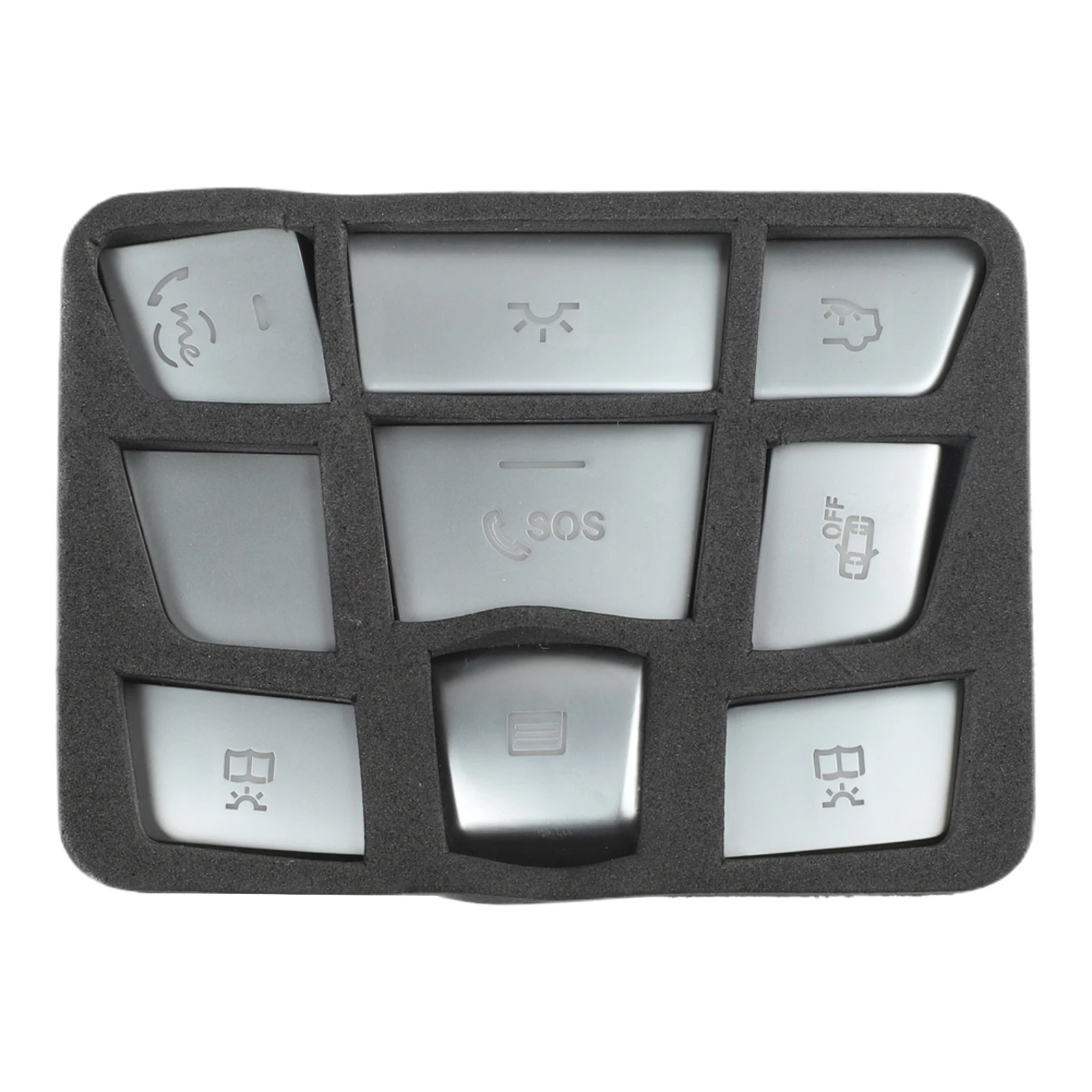 Car Ceiling Switch Roof Button Patch for Easy Installation Complete 9-piece Set Non-OEM Part Stylish Roof Reading Lamp Patch