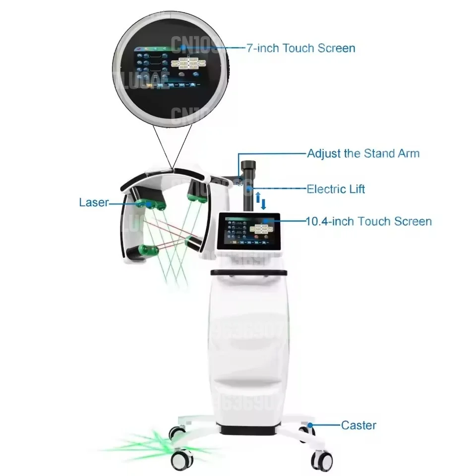 10D Laser Fat Reduction Machine - 532nm Green & Red Light - Painless Fat Loss, Skin Tightening - Hot Sale