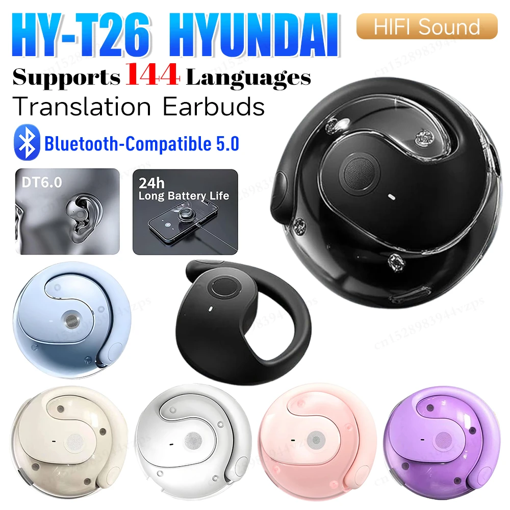 AI Language Translator 144 Languages Translation Earbuds Artificial Intelligence Lightweight Portable Language Translator Device