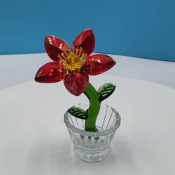 1pc decorative flower crystal sunflower, orchid, sunflower vehicle crafts, desktop office ornaments, crystal decorations wholesa