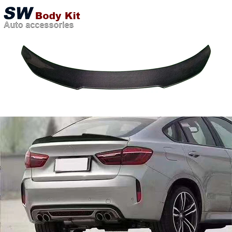 

Carbon Fiber PSM Style Rear Spoiler For BMW X6 X6M E71 2009-2014 Retrofit Rear Trunk Spoiler Lip Guide Wing Lip Rear Wing