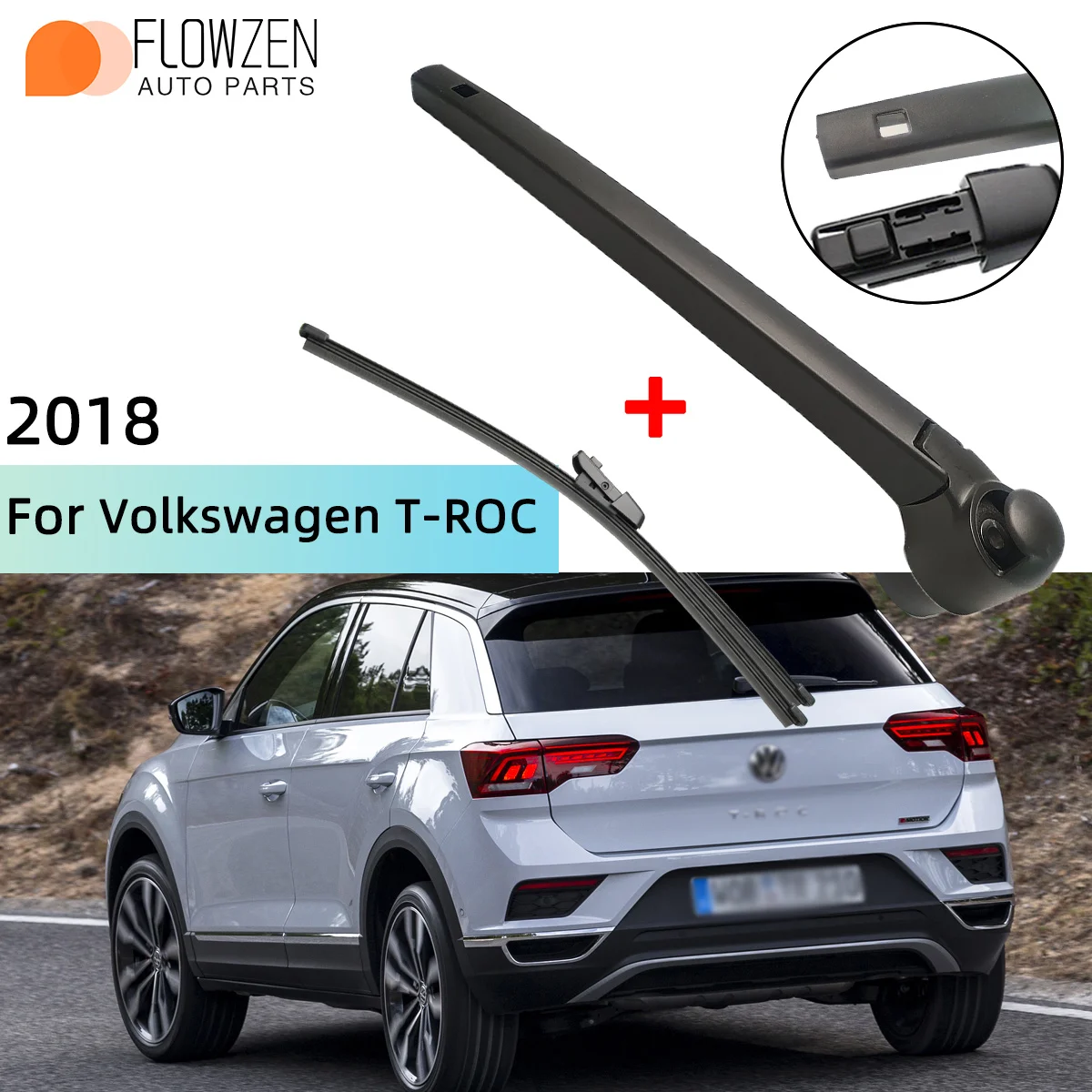 Heckscheibenwischerblatt, Wischerarm-Set für Volkswagen T-ROC 2018, Windschutzscheibenwischer, Bürsten, Reinigungszubehör