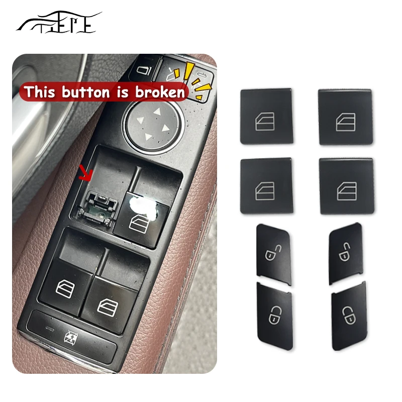 

For Mercedes Benz W204 W212 W246 C117 E GLK CLA Class Glass Window Switch Button Car Door Lock Unlock Switch Caps 2049055402