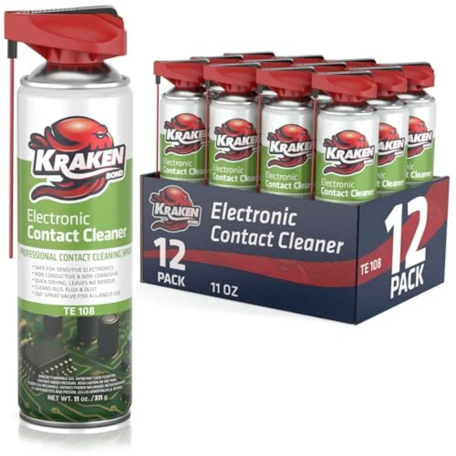 

Electronic Contact Cleaner Spray 12X11 Oz Fast-Drying Residue-Free Non-Conductive Cleaner for Sensitive Electronics Automotive
