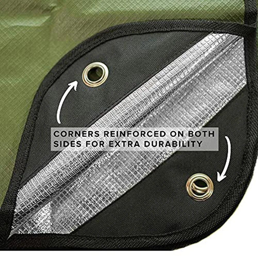 

Reinforced Grommeted Survival Blankets For Securing as Tarp or Shelter During Unforeseen Weather Events Outdoors