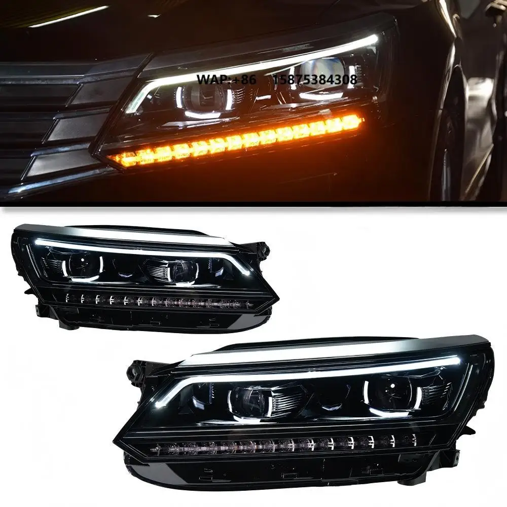

For LED Sequential Turn Signal Headlight Assembly for VW Passat 2016-2019 - Bi-Xenon Projector DRL Upgrade